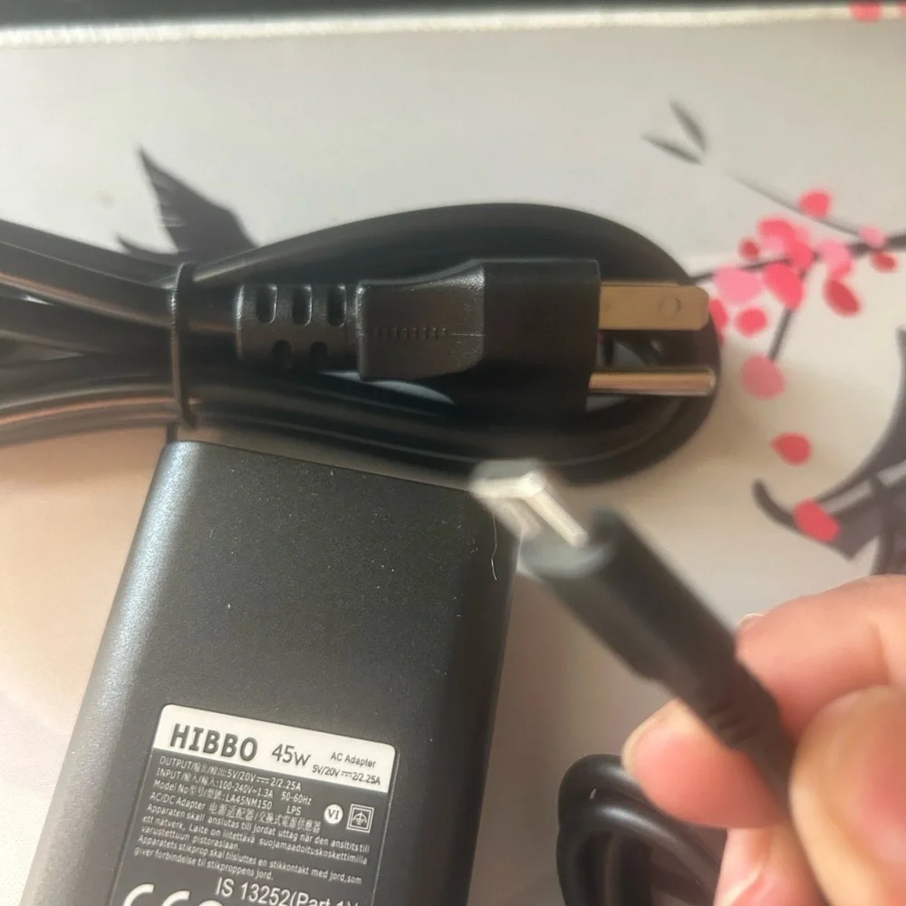 Sleek Black Power Adapter for Tablets